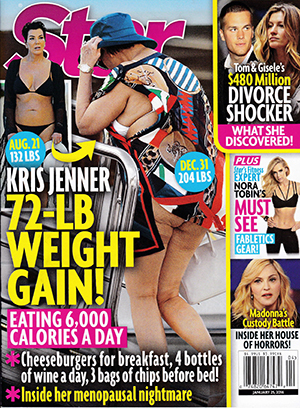 Illustration for article titled This Week in Tabloids: Gwen's Having a Girl, Mila Is Sad, and Kris Jenner Eats 6,000 Calories a Day